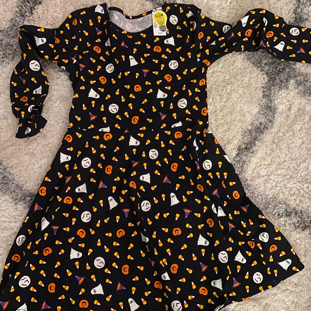 Girls Glow in the Dark Halloween Dress. NWT.